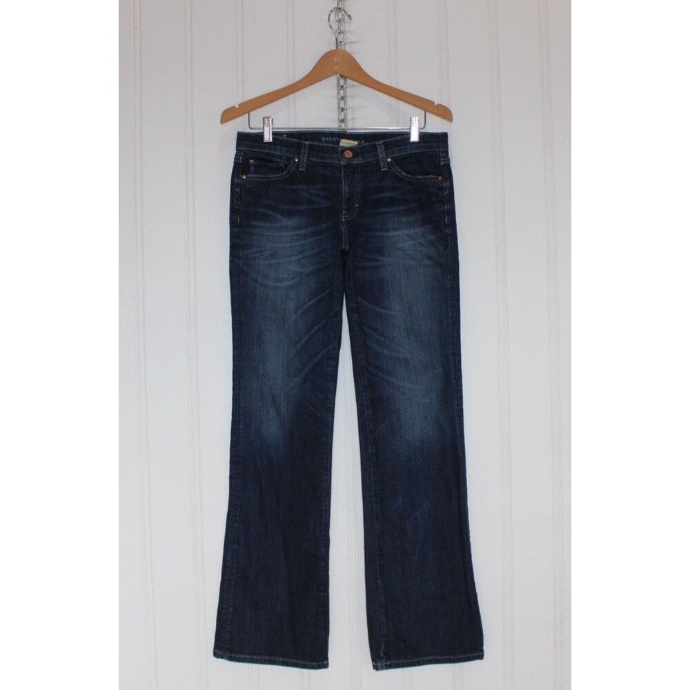Banana Republic Jeans‎ Womens 30 Bootcut Low Rise Dark Wash Stretch Denim Y2K